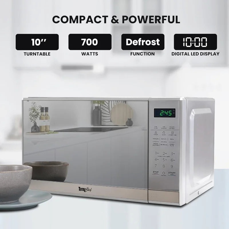 Stainless Steel Compact Style Microwave