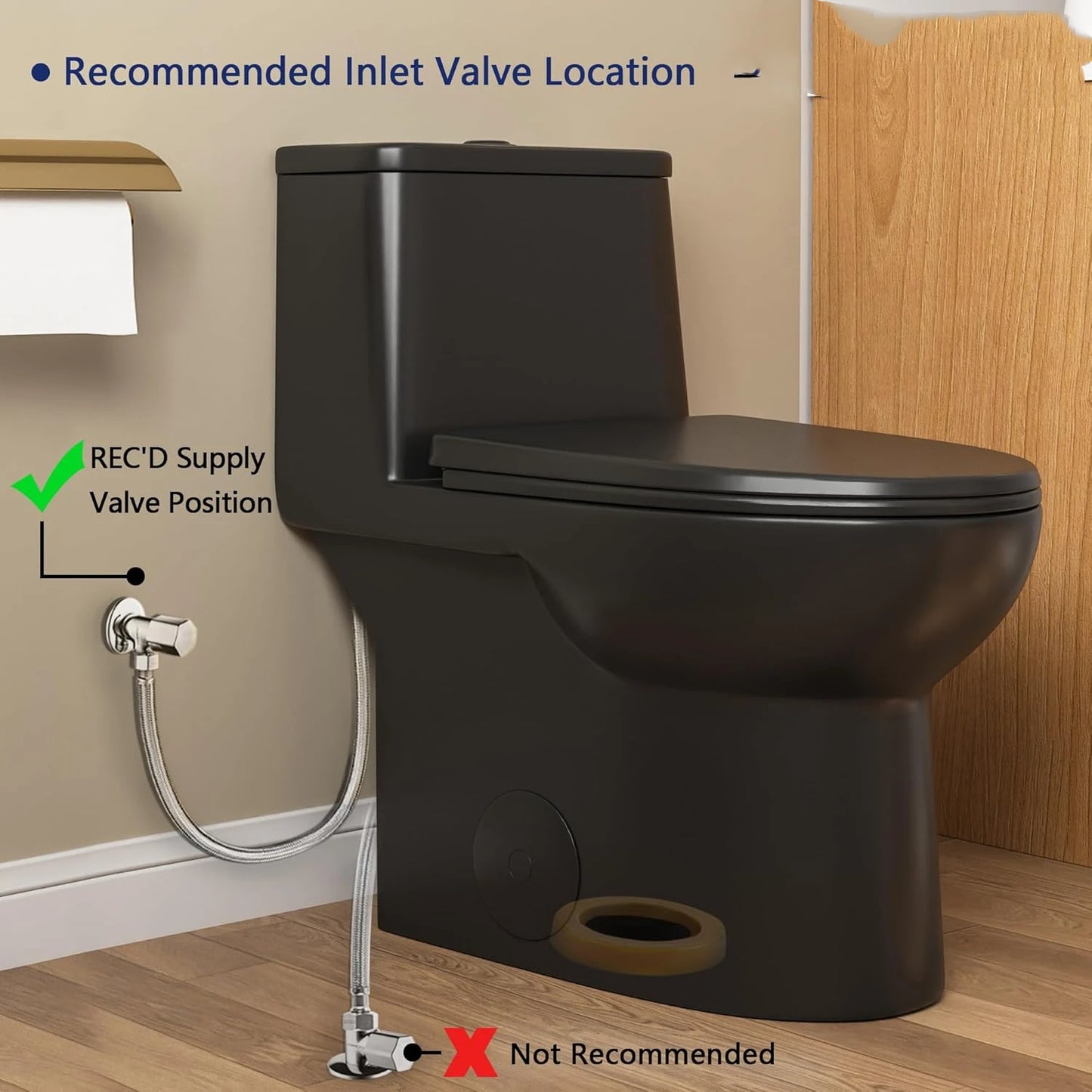 Elongated One Piece Toilet with High Efficient Flush
