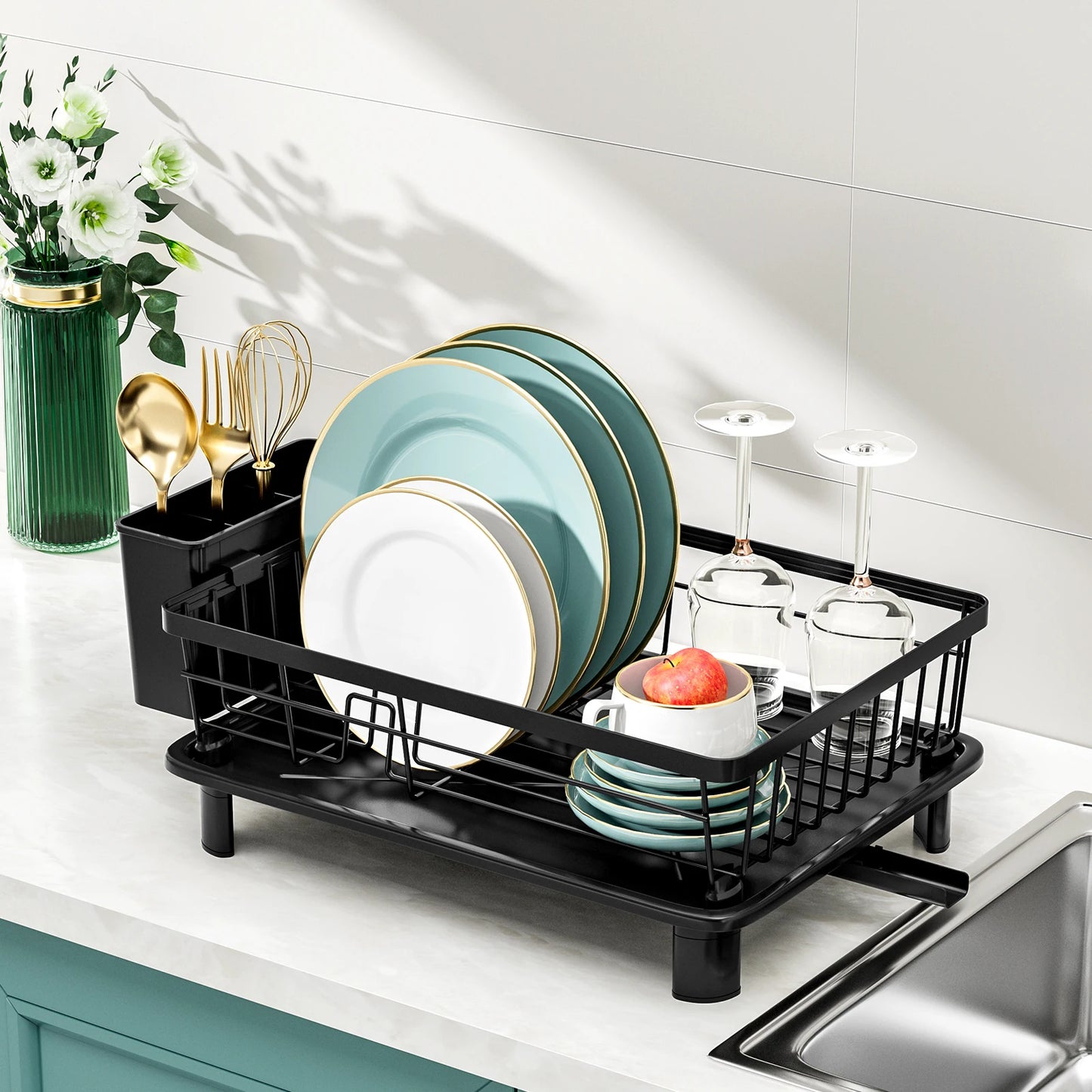 Dish Drying Rack For Kitchen Counter Sink
