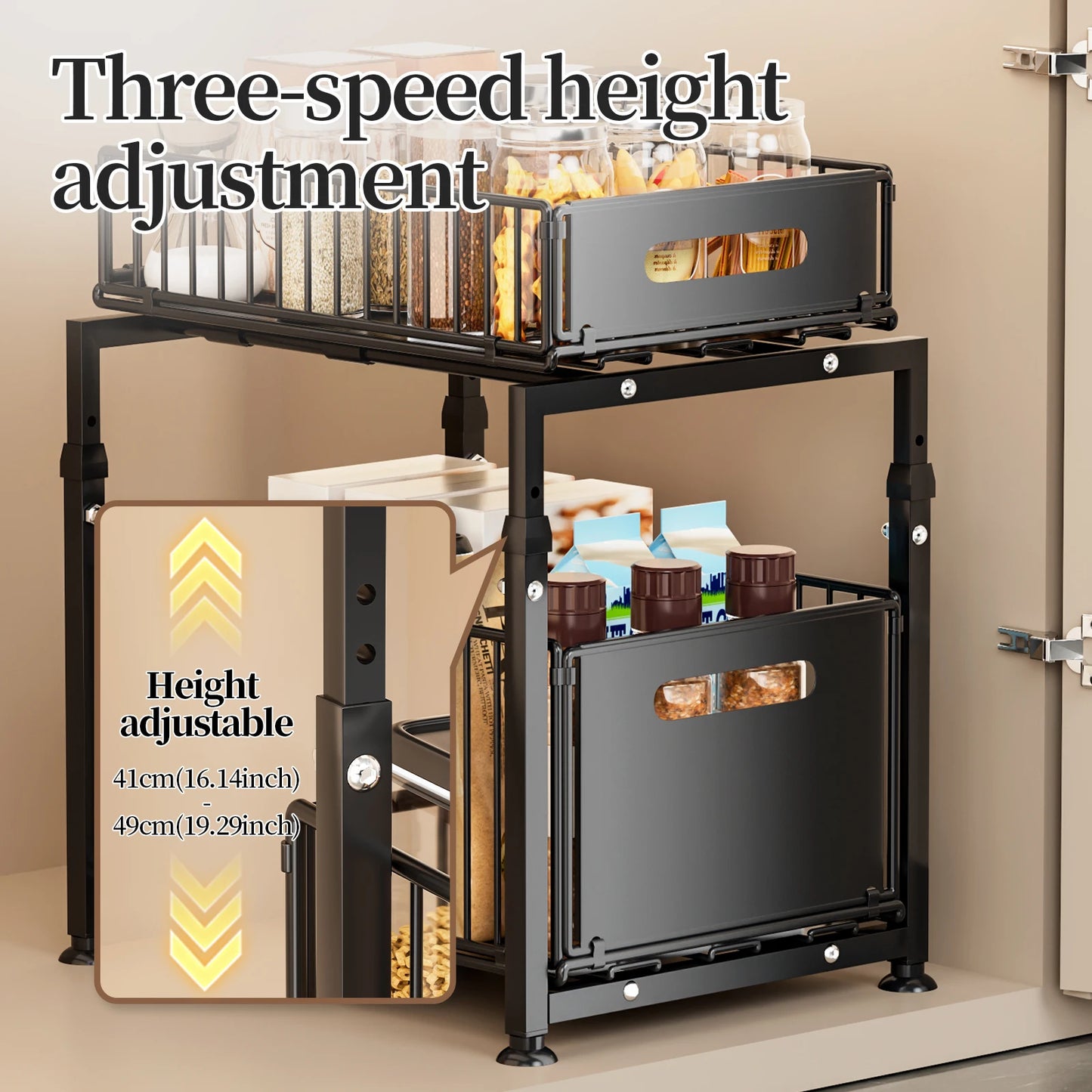 Under Sink Pull Out Kitchen Sink Organizer
