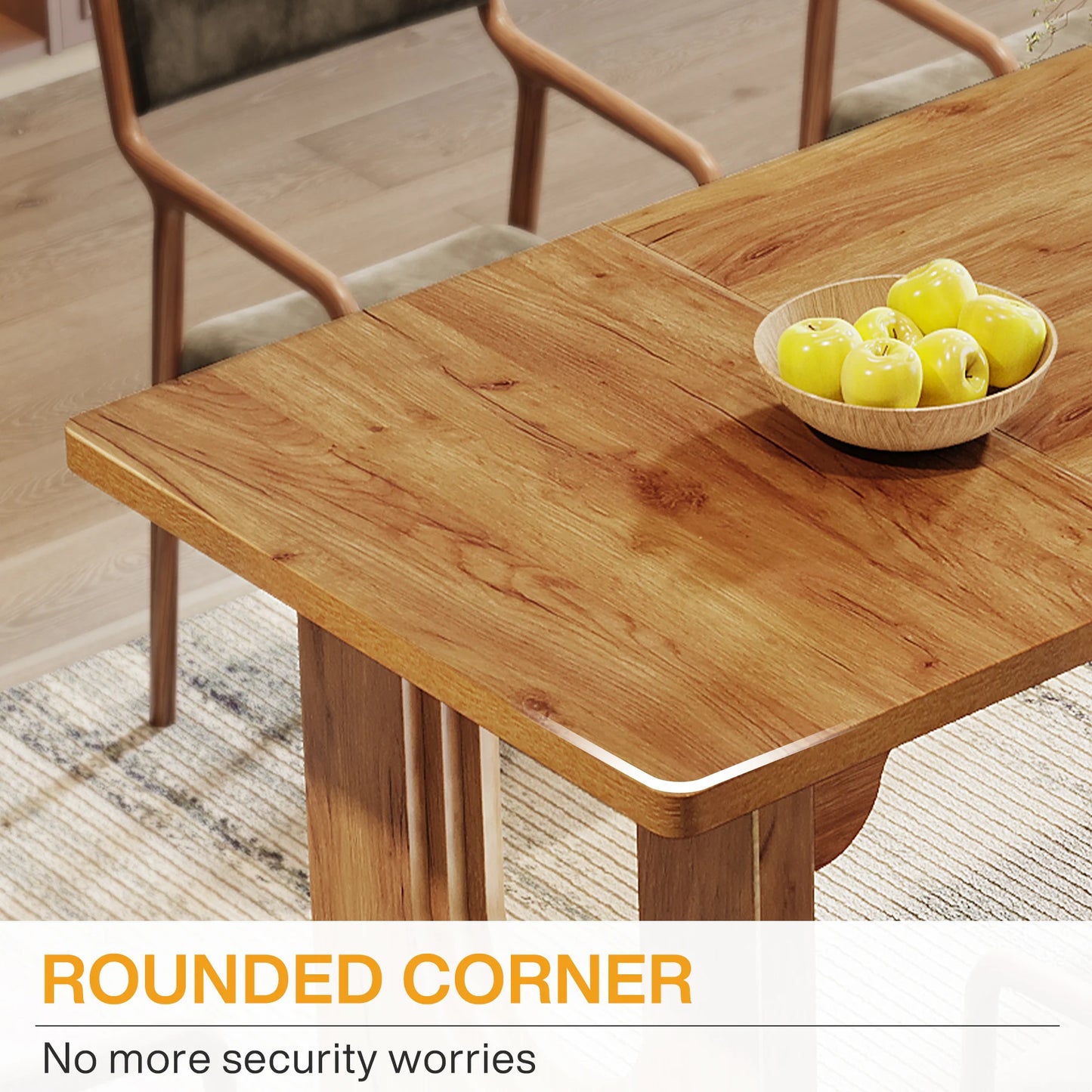 Modern Dining Table for 6 to 8 People, 71"