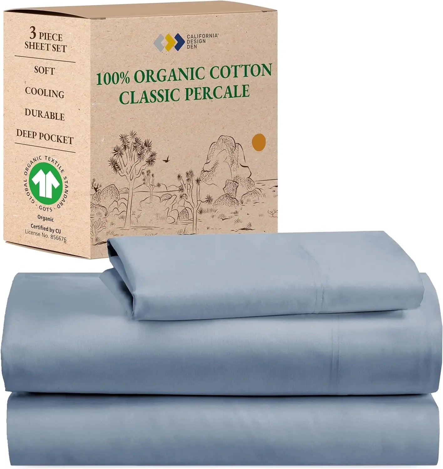 Soft Cooling King Size Sheets 100% Organic Cotton