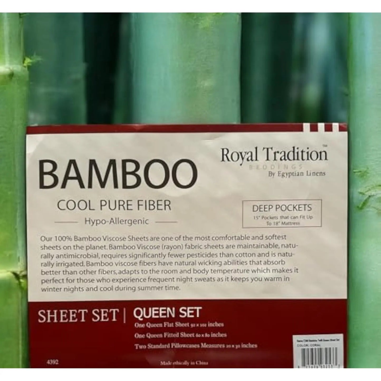 Viscose from Bamboo Bed Sheets, Solid Ivory