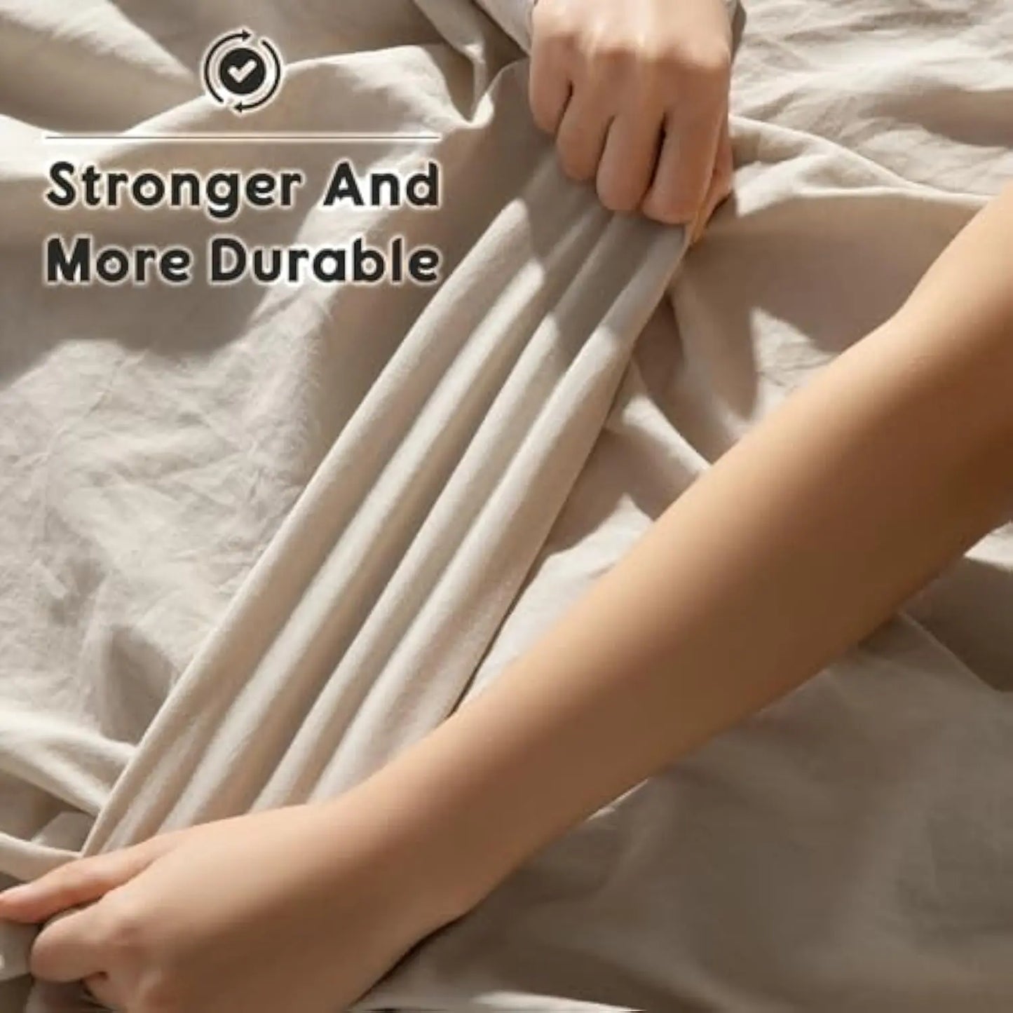 French Pure Linen Sheets, Breathable and Durable