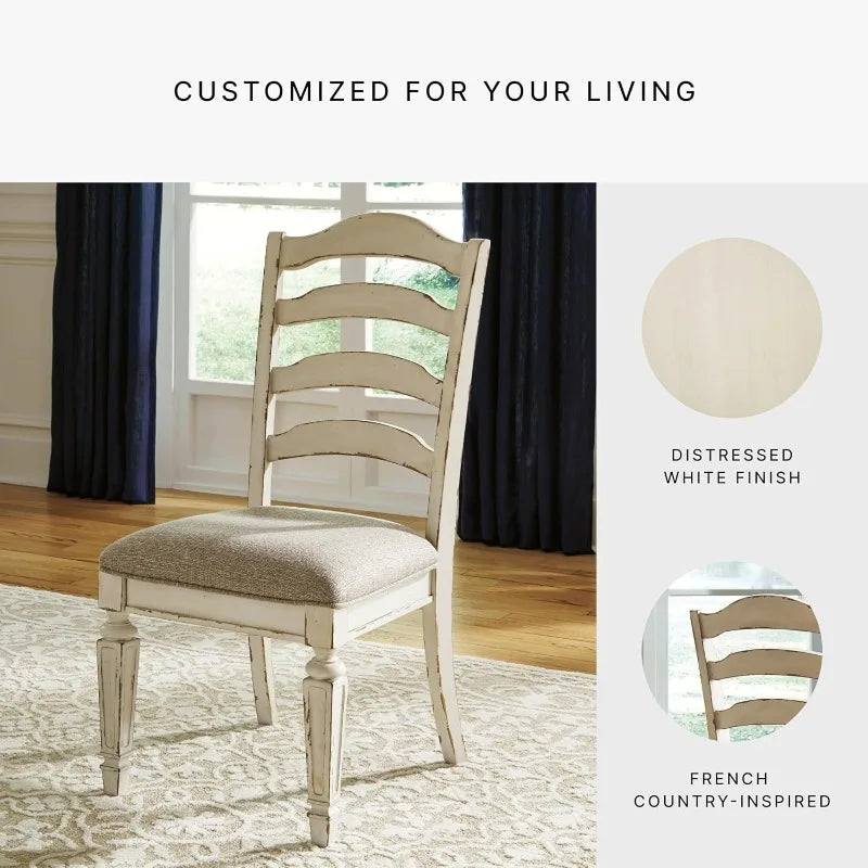 Dining Room Upholstered Chair 2 Count, Antique White