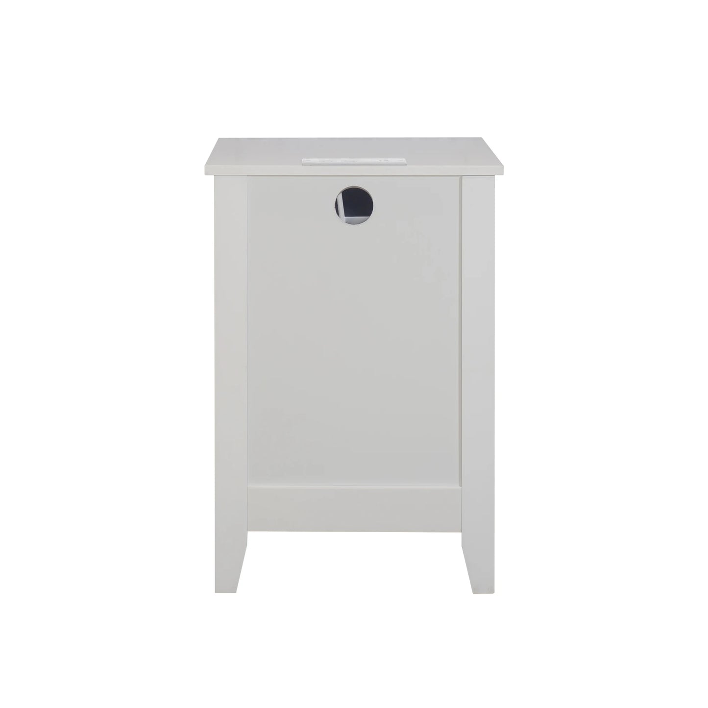 White 3 Drawers, Charging Station & Power Outlets