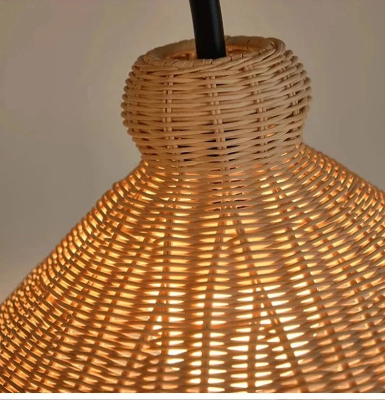 Modern Nordic Minimalism Rattan Led Floor Lamp