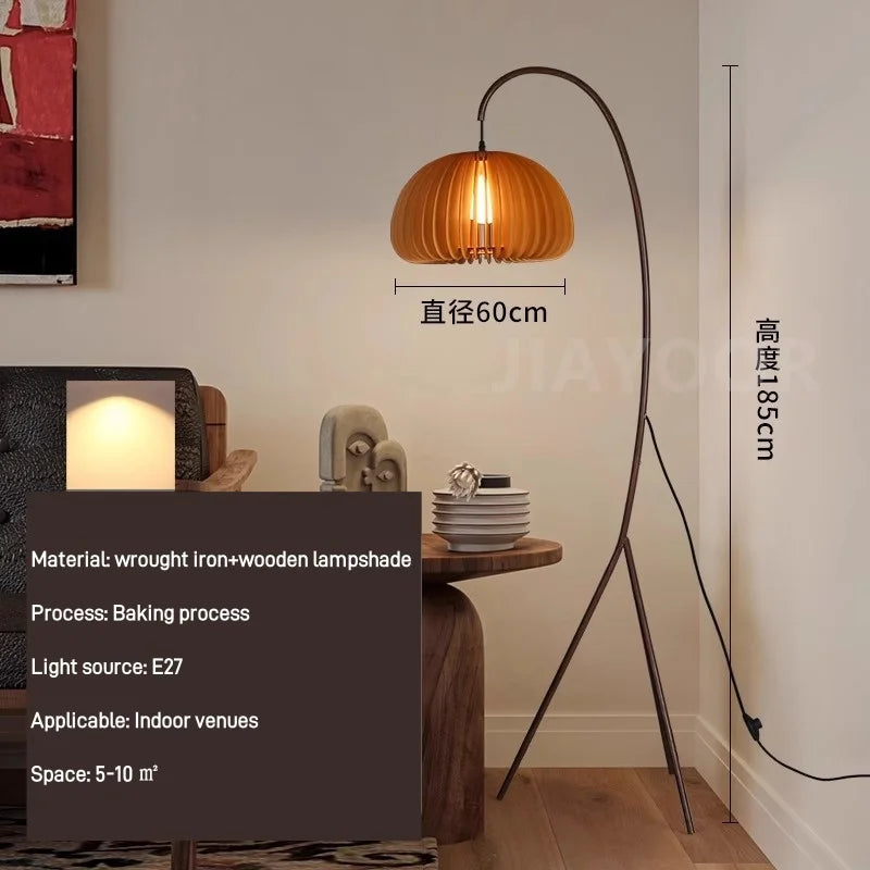 Modern Nordic Minimalism Rattan Led Floor Lamp