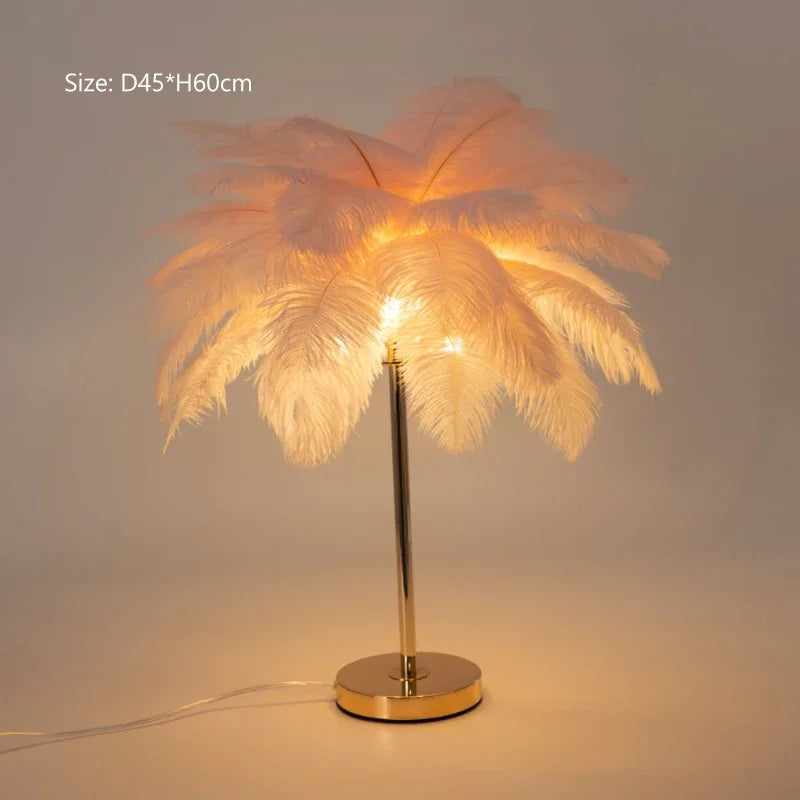 Modern Ostrich Feather Led Floor Lamp