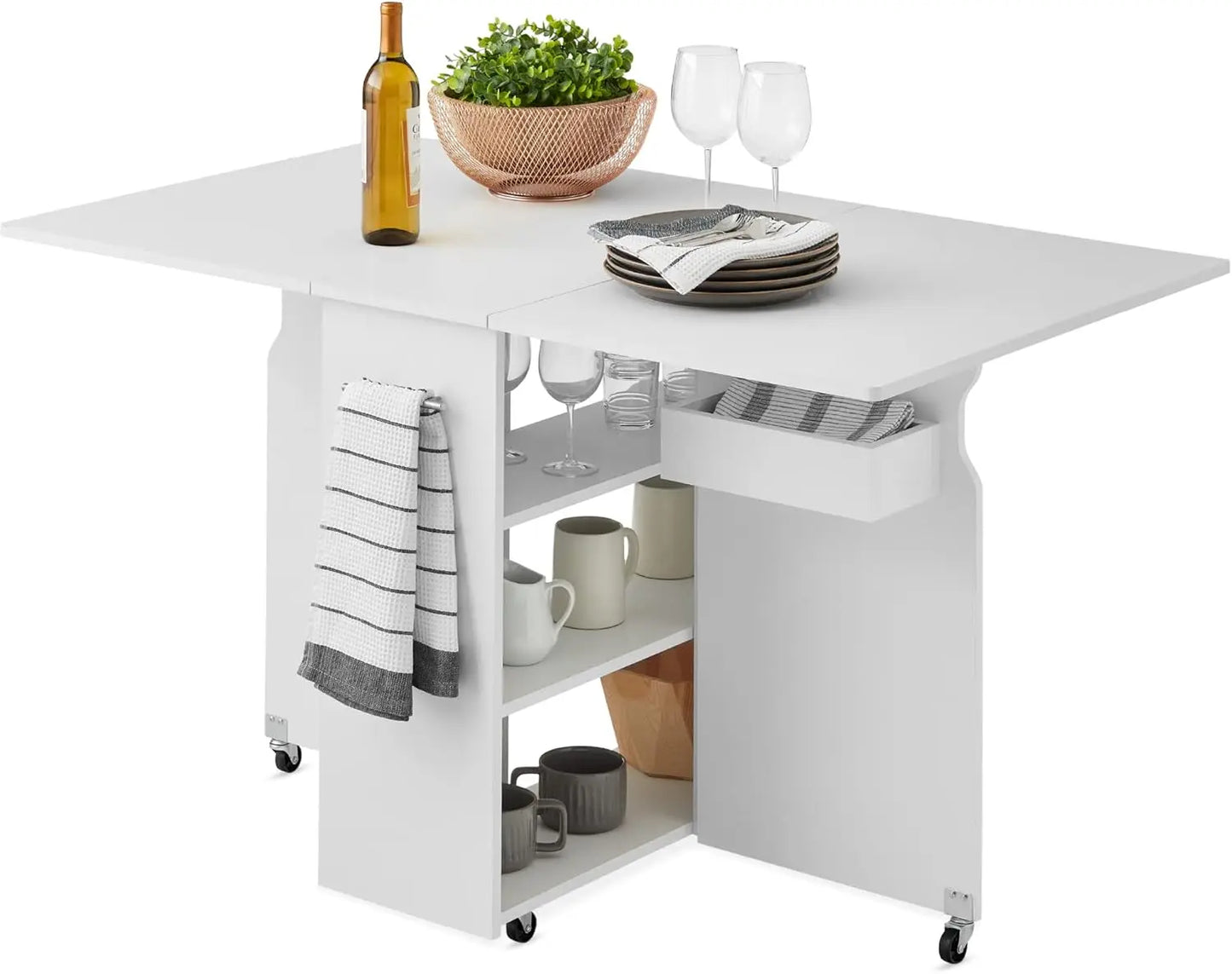 Folding Dining Table, Multipurpose Space Saving