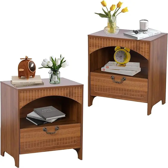 Mid Century Bedside Tables With Drawer