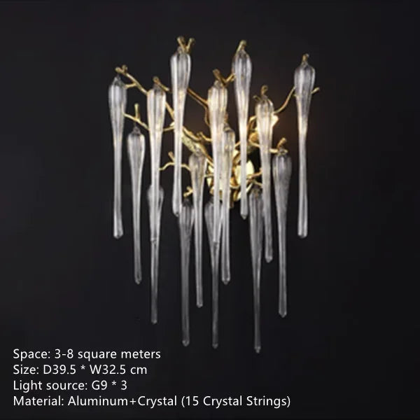 Nordic Column Crystal Chandelier Lighting For Living Room
