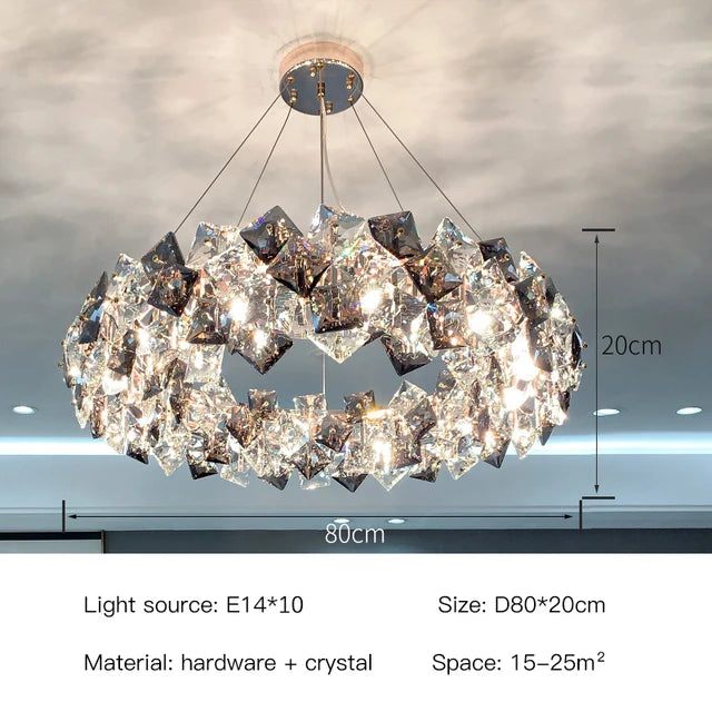 Crystal Chandelier Lighting Modern Luxury Living Room
