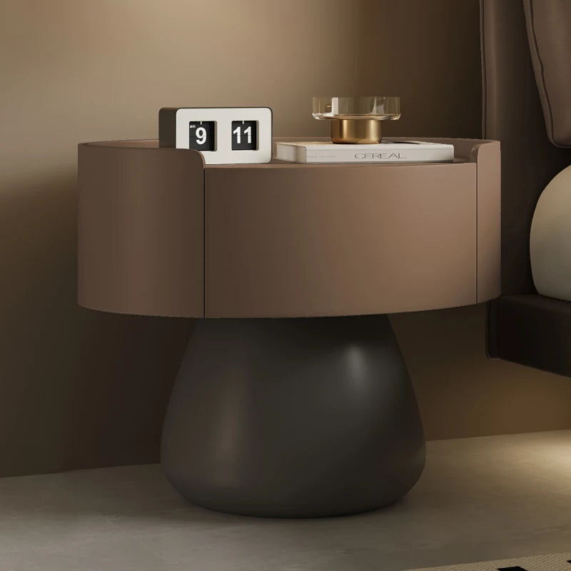 Cream Style Nightstand Trendy Modern Elegant
