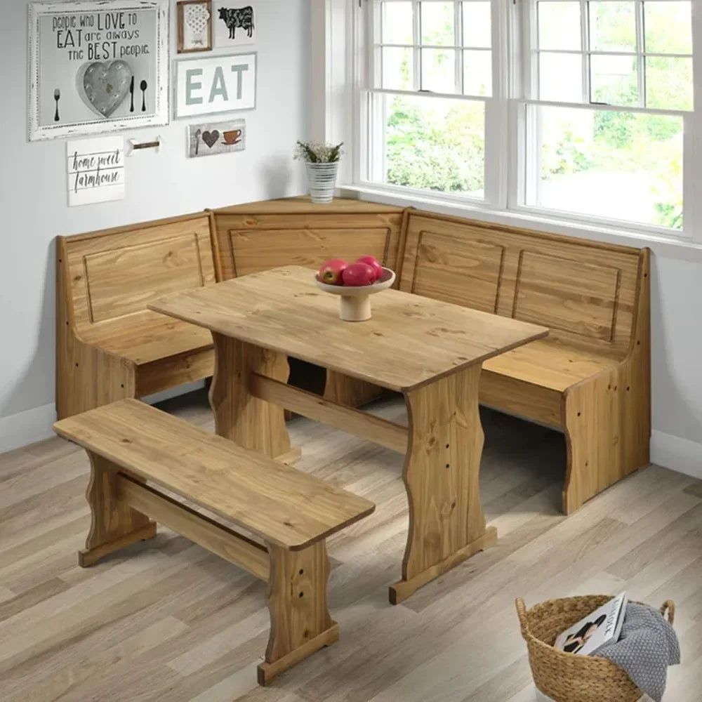 Farmhouse Table and Bench Dining Set