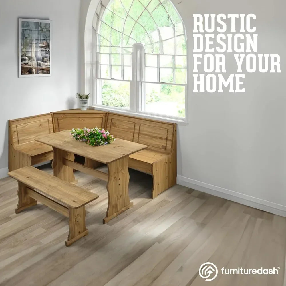 Farmhouse Table and Bench Dining Set