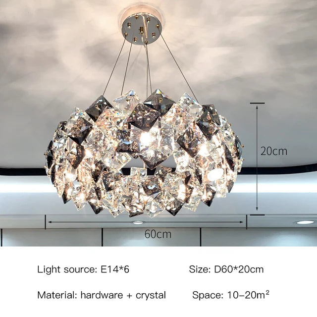 Crystal Chandelier Lighting Modern Luxury Living Room