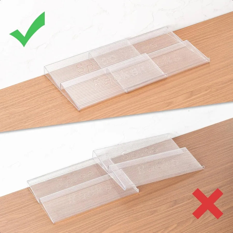Clear Spice Rack Tray for Drawer Expandable