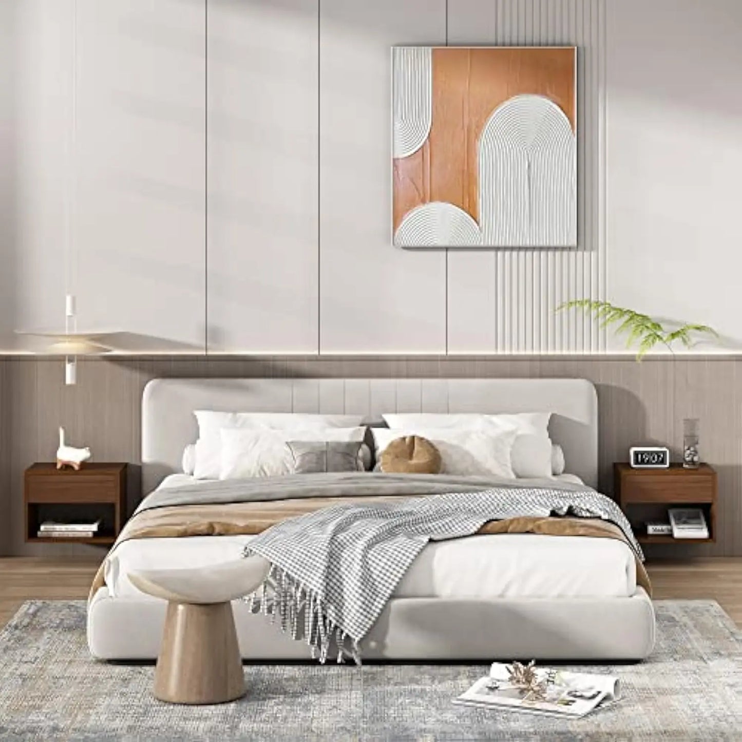 Floating Open Wall Mounted Wood set of 2