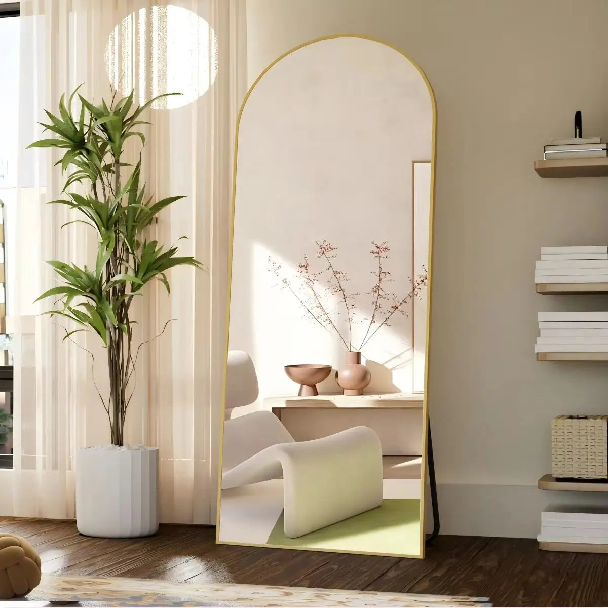 Arched Full Length 71"x26" Floor Mirror
