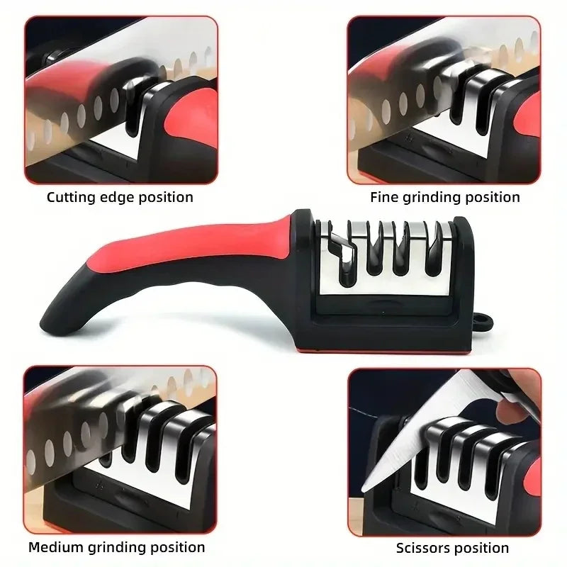 Three-Purpose Sharpening Stone for Kitchen Tools
