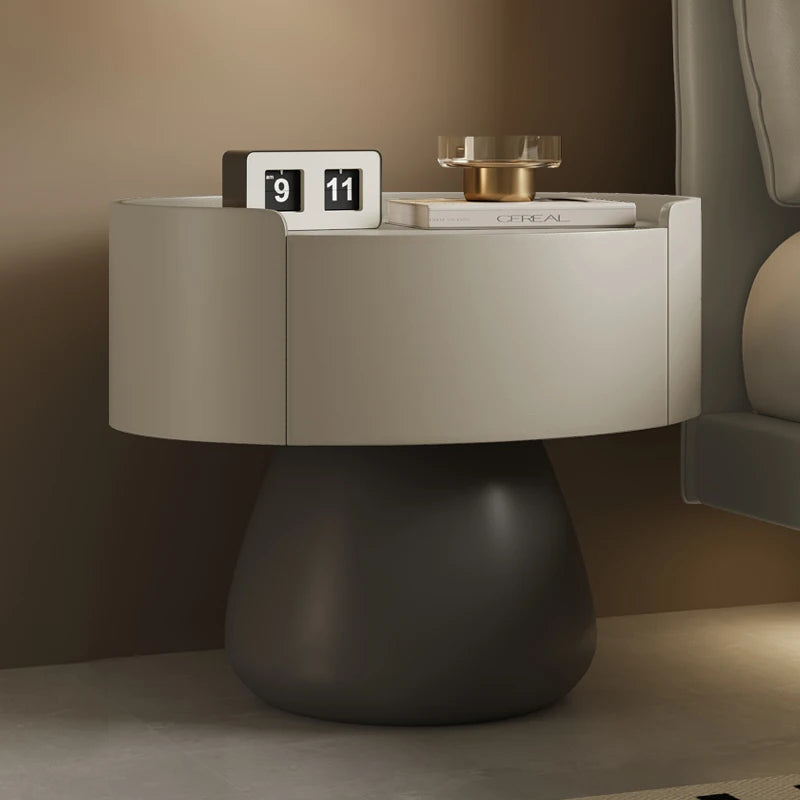 Cream Style Nightstand Trendy Modern Elegant