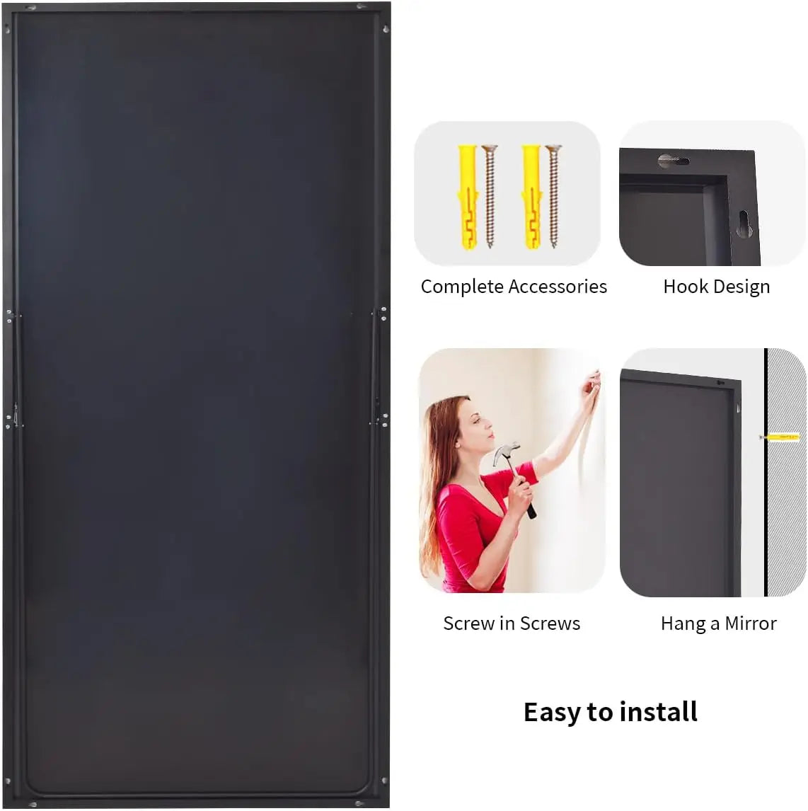 Large Full Length Floor Body Mirror with Stand