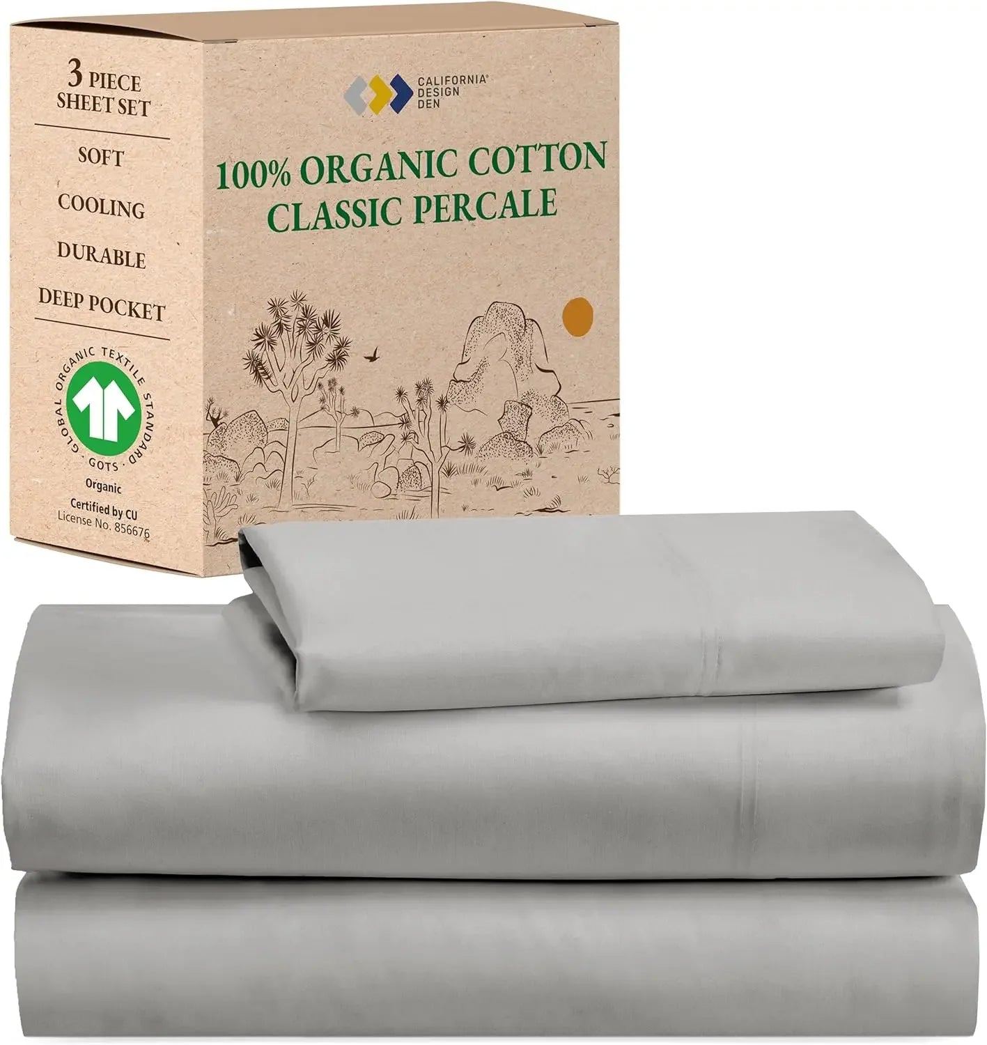 Soft Cooling King Size Sheets 100% Organic Cotton