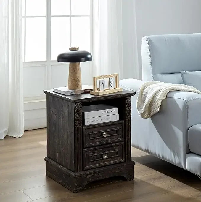 Charging Station, 20" End Table  2 Drawers