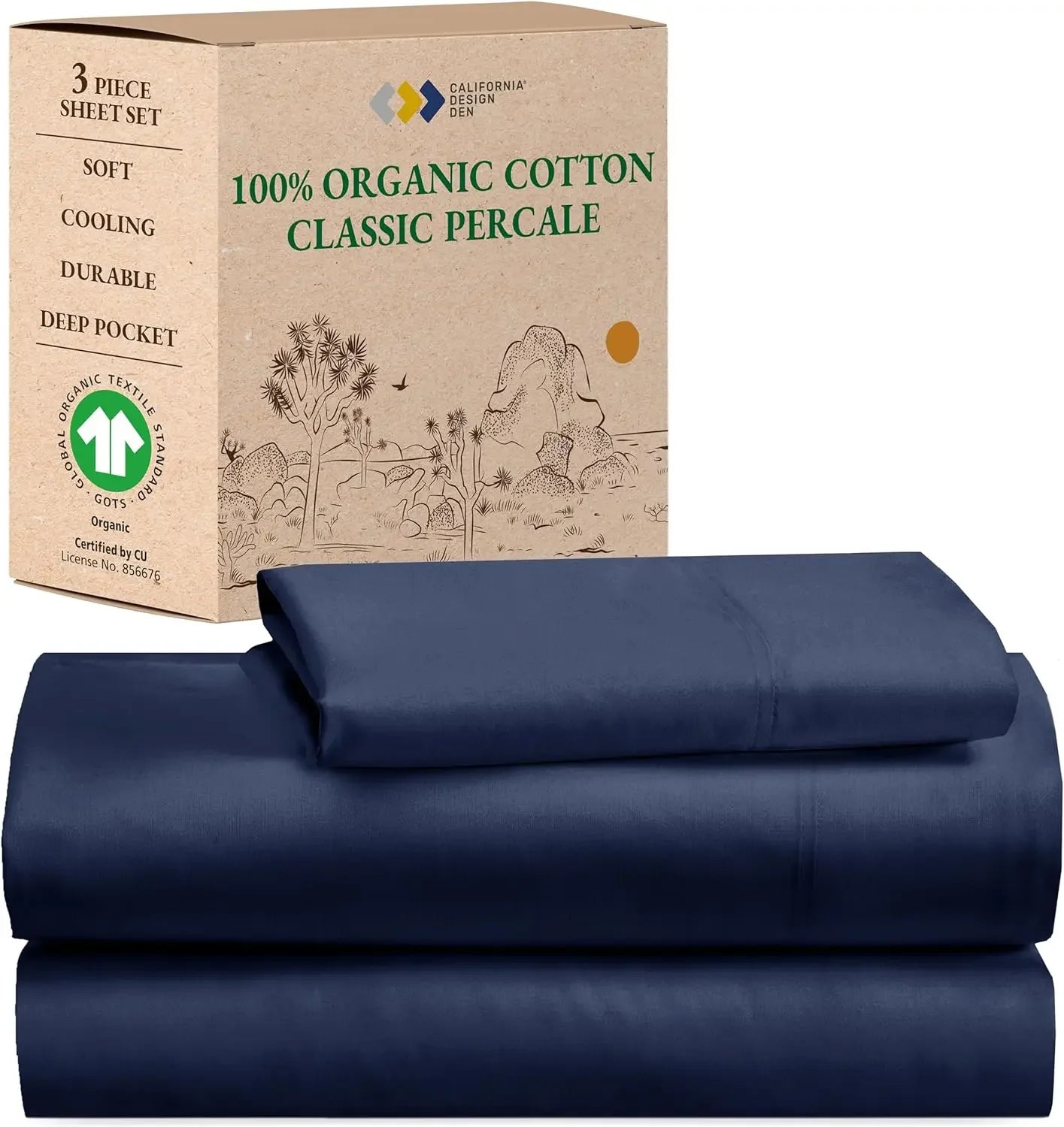 Soft Cooling King Size Sheets 100% Organic Cotton