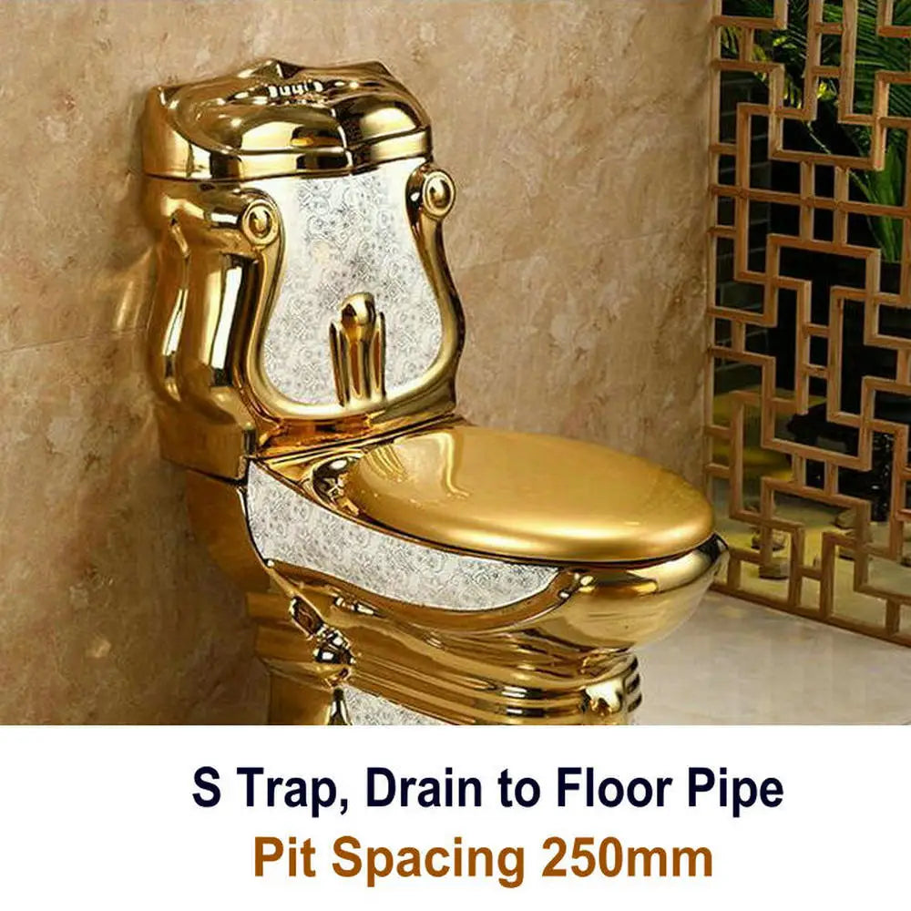 Golden Gravity-Flush Washdown Wide Sewer Pipe Dual Flush