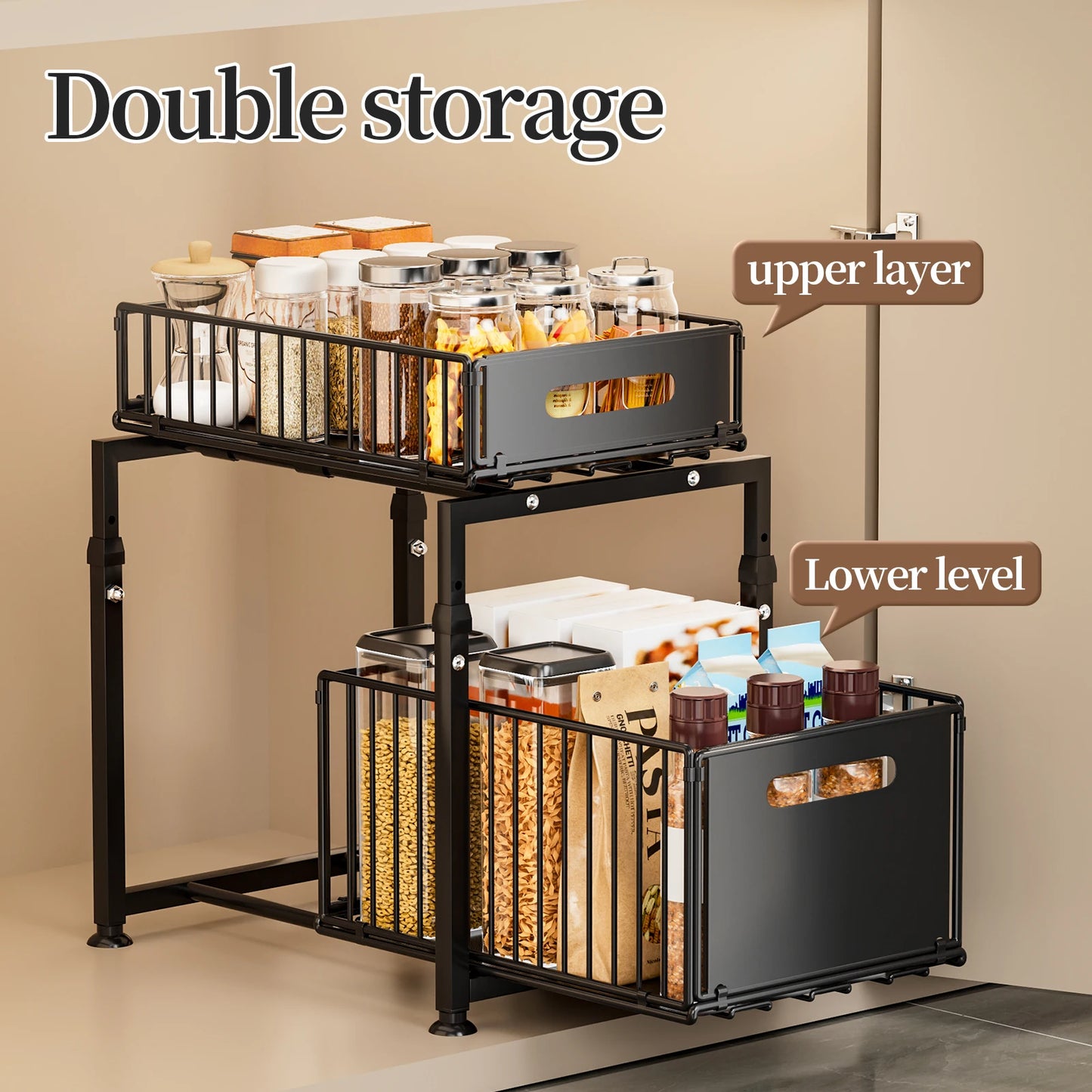 Under Sink Pull Out Kitchen Sink Organizer