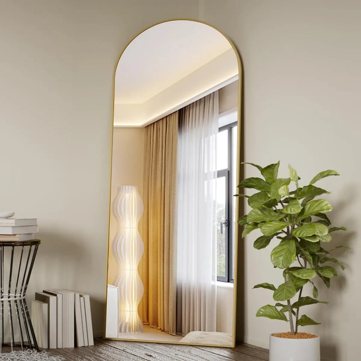 Arched Full Length 71"x26" Floor Mirror