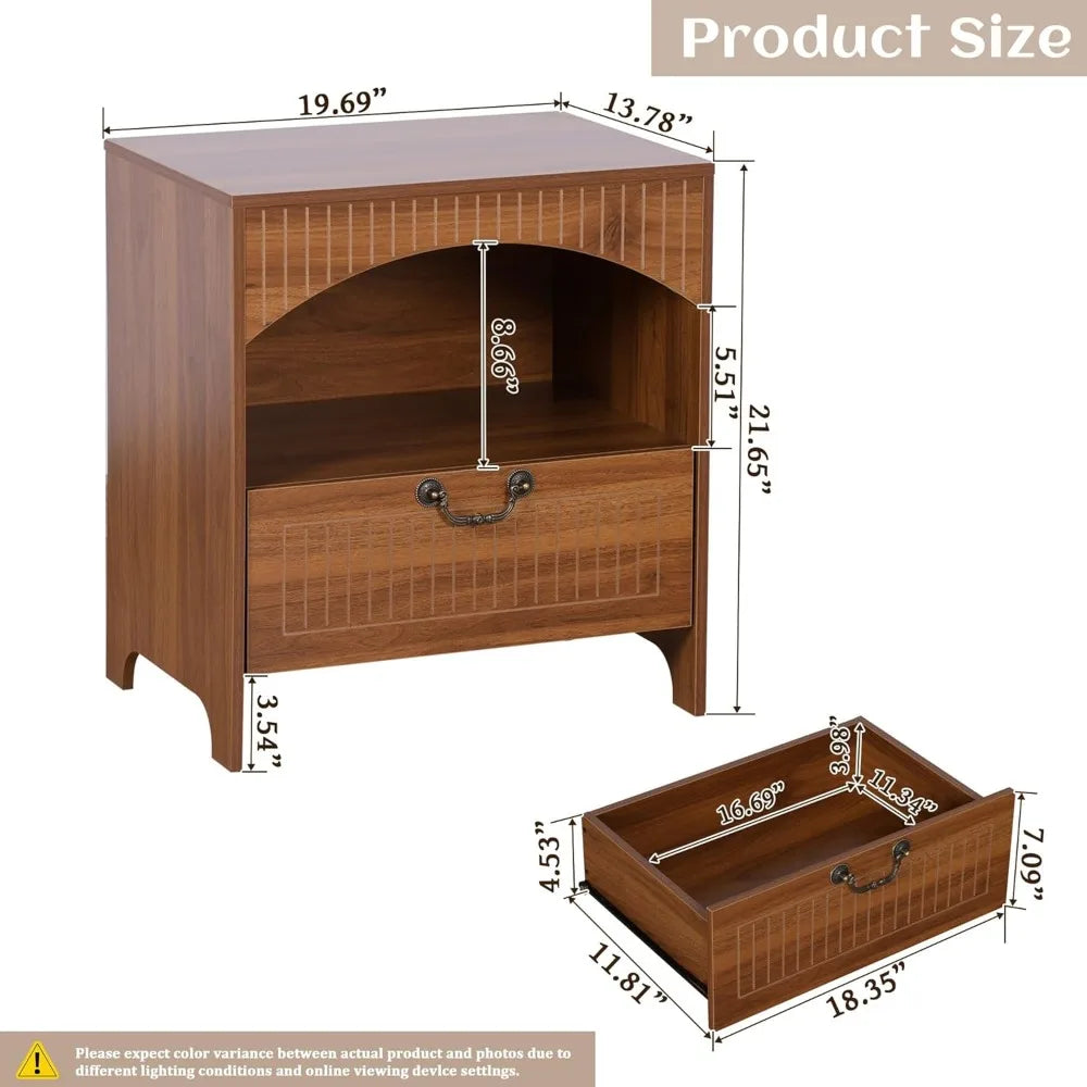 Mid Century Bedside Tables With Drawer