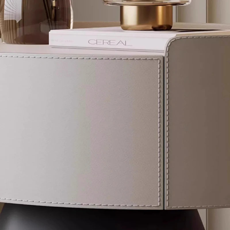 Cream Style Nightstand Trendy Modern Elegant
