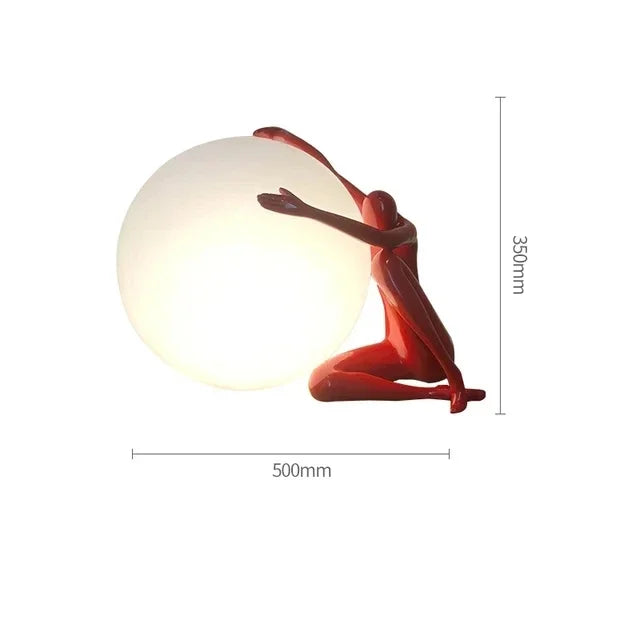 Abstract Decoration Of Human Figure Holding Ball