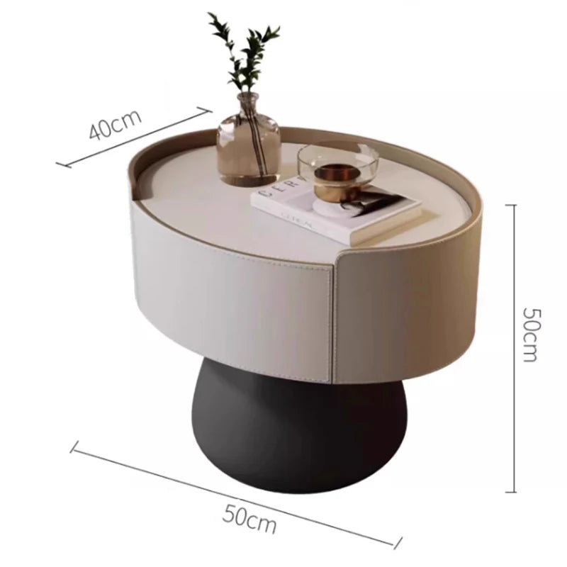 Cream Style Nightstand Trendy Modern Elegant