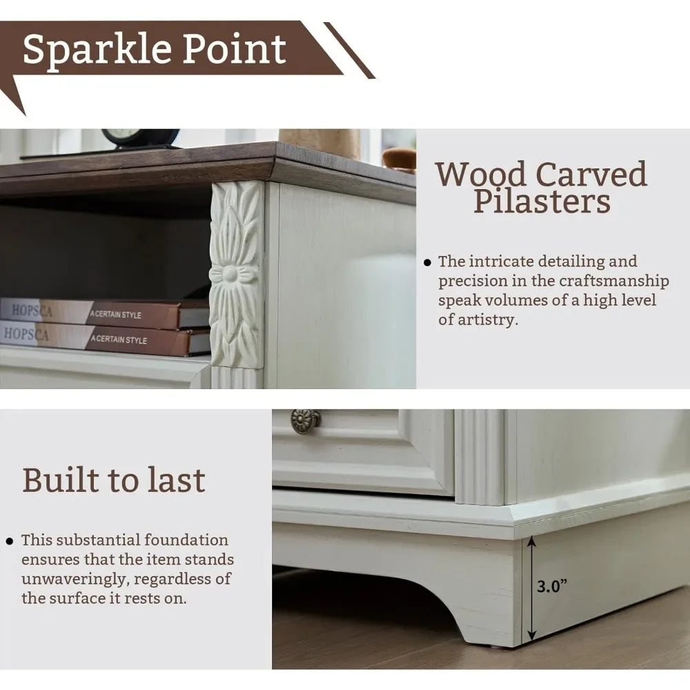 Charging Station, 20" End Table  2 Drawers