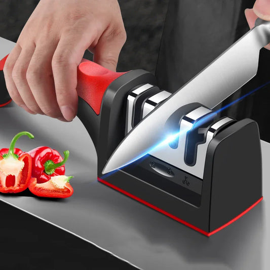 Three-Purpose Sharpening Stone for Kitchen Tools