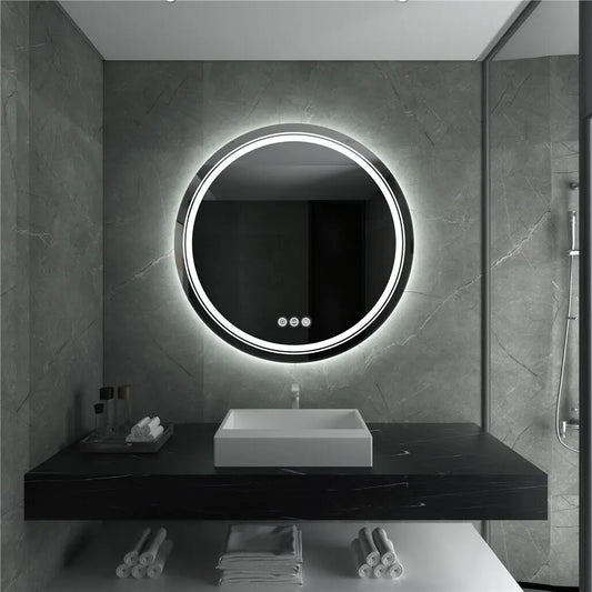 Smart Illuminate LED Round Waterproof Fogless Mirror