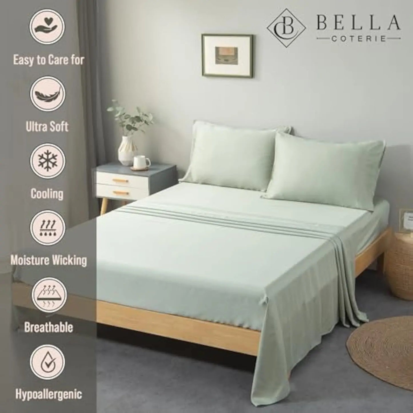 Bamboo Viscose King Size Sheet Set