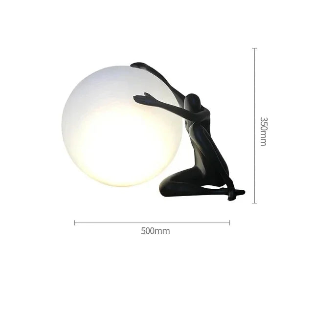 Abstract Decoration Of Human Figure Holding Ball