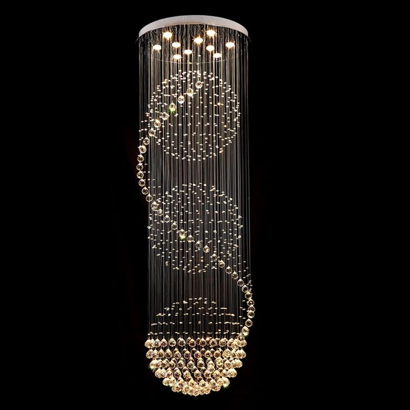 LED Spiral Ball Raindrop Chandelier Light Fixture
