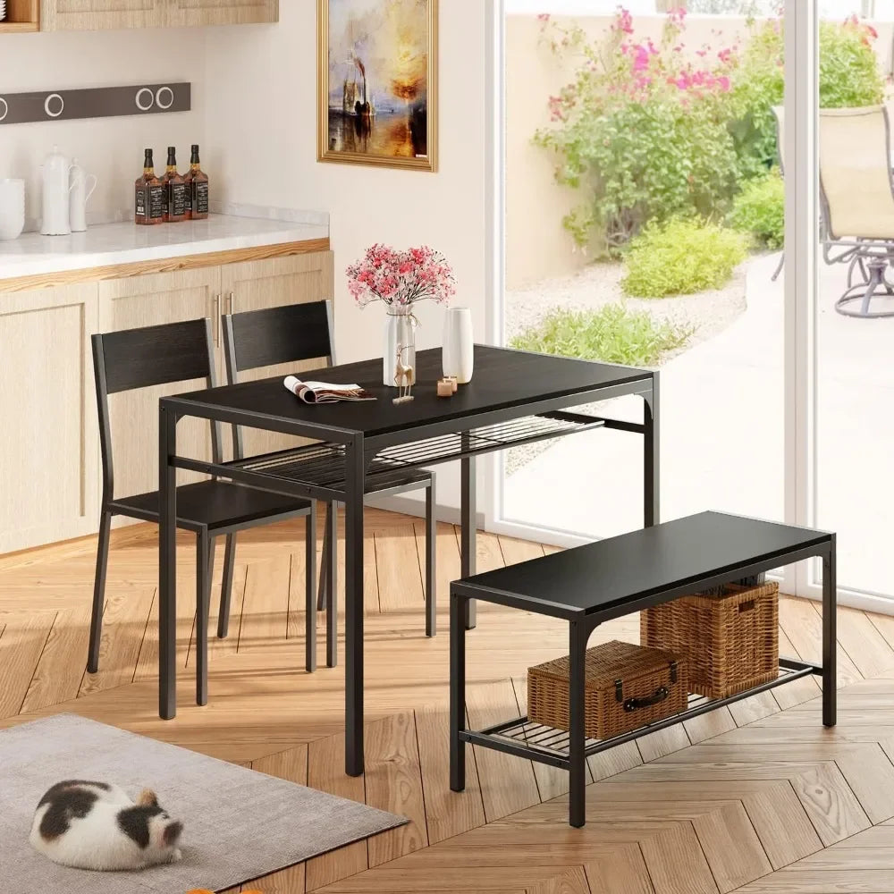 4PC Dining Set for Small Space, Apartment