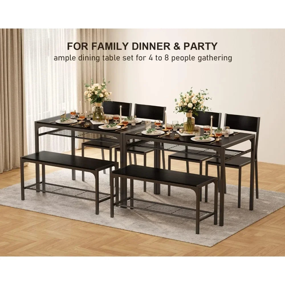 4PC Dining Set for Small Space, Apartment