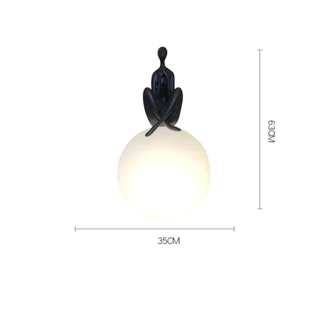 Abstract Decoration Of Human Figure Holding Ball