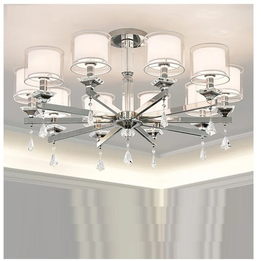 LED Ceiling Chandelier Lighting Modern Chrome Lamp