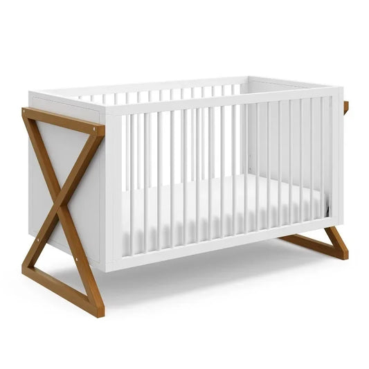 3-in-1 Convertible Crib (Vintage Driftwood) Easily Converts