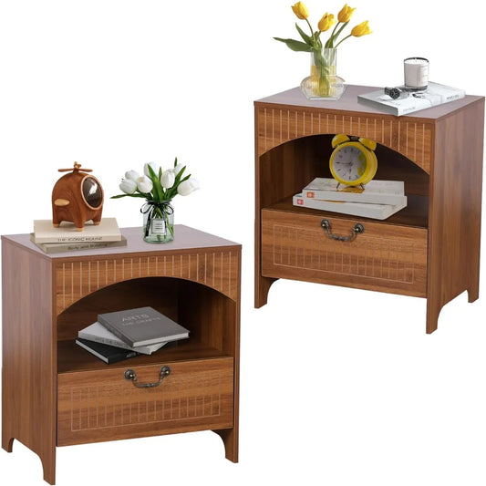 Mid Century Bedside Tables With Drawer