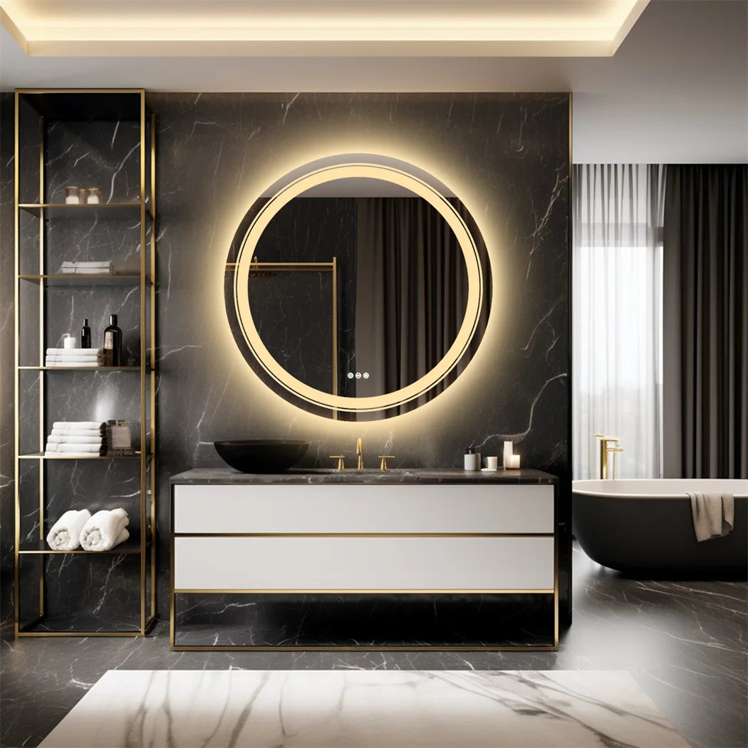 Smart Illuminate LED Round Waterproof Fogless Mirror